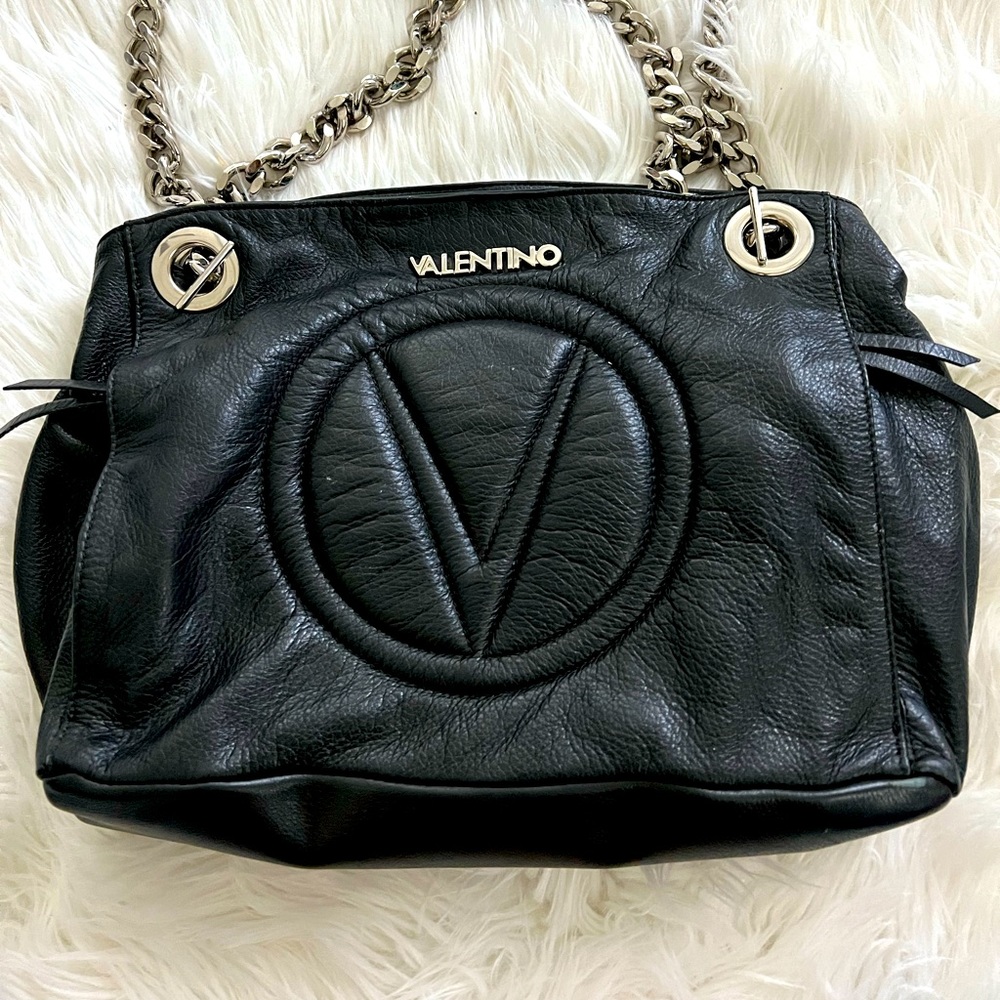 Valentino by Valentino Verra Signature Leather Shoulder Bag